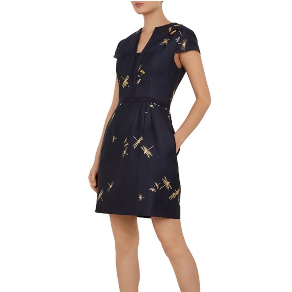 Ted Baker Hartty Dragonfly Dress - size 8